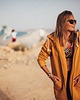 bluza z kapturem damska Bluza rozpinana LUZAK musztardowy 3