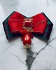 broszki Brosza  z ozdobą w stylu glamour z czerwonymi  kamieniami NEW 1