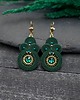kolczyki soutache Kolczyki sutasz zielone z kryształkami Gracia 2