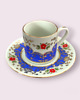 filiżanki Zestaw Porcelanowy do Kawy dla 6 Filiżanek i 6 Podkładek 4