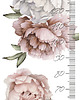 naklejki ścienne do pokoju dziecka Naklejka Peonie-miarka 1