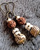 korale Naszyjnik i kolczyki w stylu ETNO w odcieniach beżu i brązu UNIKAT handmade 9