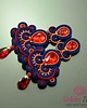 kolczyki soutache Granatowo czerwone kolczyki sutasz 2