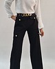 spodnie materiałowe damskie Szerokie czarne  spodnie palazzo z kieszeniami  r 36-56 2