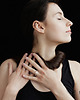 pierścionki srebrne PEARL ring / satin silver with white pearl 1