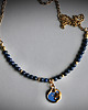 wisiory BLUE MOON/Lapis lazuli i stal chirurgiczna /UNIKAT 1