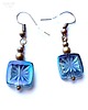 komplet biżuterii Komplet wisiorek i  kolczyki w błękicie czeskie szkło miły prezent 2