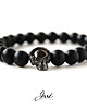biżuteria męska Bransoletka męska DJ SKULL-onyx mat 1