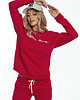 bluza bez kaptura damska Bluza dresowa czerwona karminowa 3