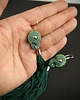 kolczyki chwosty Maike dark green L - kolczyki z chwostami 1