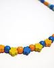 korale Kolorowe, pomarańczowe, drewniane korale - długie 2