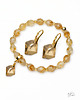 komplet biżuterii Unikatowy Komplet Biżuterii Swarovski Golden Shadow (Srebro Pozłacane ) 4