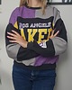 bluza bez kaptura damska Bluza patchwork - Purple Court - Signature - oversize 2