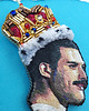 broszki Broszka portret "Freddie Mercury w koronie", ręczny haft 2