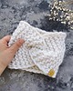 czapki damskie WOOLY Wełniana opaska turban złamana biel 2