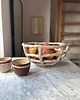 talerze, miski Ceramiczna Misa XXL na Cokole na Owoce Przekąski Rustic White 3