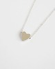srebrne naszyjniki Rhodium Plated Matt Heart Necklace 3