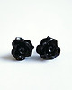 kolczyki - inne Kolczyki - Czarna róża 10 mm - koral 1
