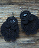 kolczyki soutache Czarne kolczyki sutasz z motywem koronki 2