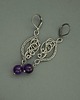 kolczyki wire wrapping Kolczyki z ametystami wire wrapping ametyst 1