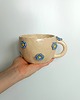 kubki Ceramiczny ręcznie robiony kubek w kwiatki 1