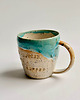 kubki Kubek z napisem "Life's Better With A Cup Of Coffee", turkus 2