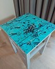 stołki Własnoręcznie malowany handmade taboret w pastelowych kolorach art deco 2