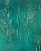 obrazy Zielony obraz abstrakcyjny ze złotem "Verde" 50x70cm 2