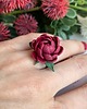 pierścionki - różne Elegant Peony Flower Ring 2