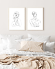 plakaty DWA PLAKATY z line art szkic para 1