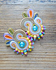 kolczyki soutache Secret Garden - pastelowe kolczyki soutache 2