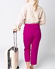 spodnie materiałowe damskie Cygaretki w kolorze Magenta 1