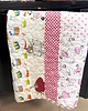 koce i narzuty Patchwork dziewczęcy różowo brązowy 120x215 cm 3