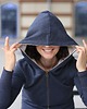 bluza z kapturem damska Brokatowa rozpinana 1