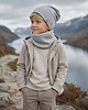 czapki dziecięce Czapka beanie i komin prosty komplet bawełniany dwuwarstwowy 8