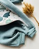 kombinezony dla chłopców Kombinezon  dziecięcy z miękkiej wełny parzonej- BLUE MINT 4