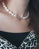 chokery Srebrny naszyjnik  choker z naturalnych pereł 1