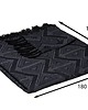 koce i narzuty Koc Bawełniany Narzuta na Łóżko Pled na Łóżko Black 130x180 cm 2