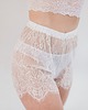 majtki damskie Szorty koronkowe damskie biały 1