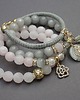 bransoletki z kamieni naturalnych Pink and grey vol. 29 /16-08-22/ set 3