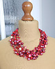 kolie 6972 Naszyjnik Statement z Koralików w Odcieniach Czerwieni i Burgundu 5