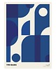 plakaty Plakat abstrakcyjny, abstrakcja, geometria - Dwa Odcienie Niebieskiego 4