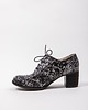 półbuty damskie OKSFORDKI NA 6 CM SŁUPKU - S. NATURALNA - MODEL 251-CZARNO-BIAŁY MARMUR 3