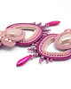 kolczyki soutache Delikatne kolczyki w kolorze pudrowego różu 2