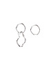 kolczyki srebrne Kolczyki srebrne WAVES Circle asymmetrical / silver earrings 1