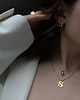 srebrne naszyjniki Srebrny naszyjnik Singapore z dużą literą 2