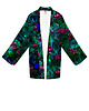 bluza bez kaptura damska Aksamitna BLUZA/ KIMONO domowe, autorski print  nenufary i ważki 2