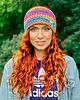 czapki damskie Opaska handmade Tęcza Fiolet 2