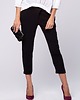 spodnie dresowe damskie Spodnie z dżerseju Boyfriend Look 415 czarne 6