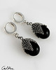 kolczyki wire wrapping Czarne w siateczce - kolczyki ( lub klipsy) L 1